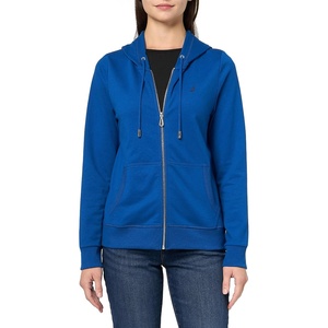 image:imageNautica Womens Solid Zipper Long Sleeve Hoodie SweatshirtTrue Blue