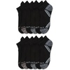 image:imageNautica Womens Ankle Socks  12 Pack Breathable Mesh Cushioned Low Cut Socks for Women  Gym Athletic Womens Socks 410BlackGrey