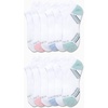 image:imageNautica Womens Ankle Socks  12 Pack Breathable Mesh Cushioned Low Cut Socks for Women  Gym Athletic Womens Socks 410White Pink