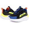 image:imageNautica Kids Boys and Girls Athletic SlipOn Sneakers Lightweight Bungee Running Shoes for Toddler Little Kid and Big KidBlack Blue