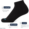 image:imageNautica Womens Quarter Socks  6 Pack Cushioned Moisture Wicking Athletic Quarter Socks for WomenAssorted Logo
