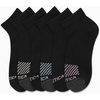 image:imageNautica Womens Quarter Socks  6 Pack Cushioned Moisture Wicking Athletic Quarter Socks for WomenBlack Logo