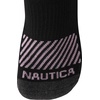 image:imageNautica Womens Quarter Socks  6 Pack Cushioned Moisture Wicking Athletic Quarter Socks for WomenBlack Logo