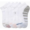 image:imageNautica Womens Quarter Socks  6 Pack Cushioned Moisture Wicking Athletic Quarter Socks for WomenWhite Logo