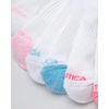 image:imageNautica Womens Quarter Socks  6 Pack Cushioned Moisture Wicking Athletic Quarter Socks for WomenWhite Pink