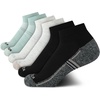 image:imageNautica Womens Quarter Socks  6 Pack Cushioned Moisture Wicking Athletic Quarter Socks for WomenBlackOatmealGreen