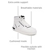 image:imageNAUTICA Kids Boys and Girls High Top Shoe Casual Fashion Basketball Boot Sneakers Big KidLittle Kid Sizes  HorizonZiglerwhite Smooth
