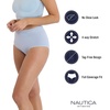image:imageNautica Womens Seamless Ribbed Knit Brief Underwear Set 5PackBlackWhite SwanMorning MistMid Heather GreyMisty Pond