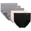 image:imageNautica Womens Seamless Ribbed Knit Brief Underwear Set 5PackBlackWhite SwanMorning MistMid Heather GreyMisty Pond