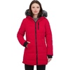 image:imageNautica Womens Heavyweight Puffer JacketFaux FurLined Hood Wind amp WaterResistant Winter CoatNautica Red