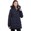image:imageNautica Womens Heavyweight Puffer JacketFaux FurLined Hood Wind amp WaterResistant Winter CoatNavy Seas