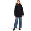image:imageNautica Womens Heavyweight Puffer Jacketbib Insertfaux Furlined Hood Wind Waterresistant Winter CoatBlack