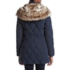 image:imageNautica Womens Heavyweight Puffer Jacketbib Insertfaux Furlined Hood Wind Waterresistant Winter CoatMarine