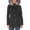 image:imageNautica Womens Microfiber Parka Anorak Jacket With Faux Fur Hooded TrimBlack