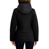 image:imageNautica Womens Nautica Womens Stretch Hybrid Puffer Jacket  Short Winter Coat With BibCaviar Black