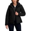 image:imageNautica Womens Nautica Womens Stretch Hybrid Puffer Jacket  Short Winter Coat With BibCaviar Black