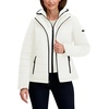 image:imageNautica Womens Nautica Womens Stretch Hybrid Puffer Jacket  Short Winter Coat With BibSail White