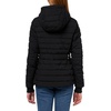 image:imageNautica Womens Short Stretch Puffer JacketDetachable Faux Fur Hood amp Storm CuffsEbony