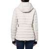 image:imageNautica Womens Short Stretch Puffer JacketDetachable Faux Fur Hood amp Storm CuffsLimestone