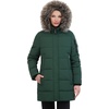 image:imageNautica Womens Soft Mist Heavyweight Puffer Coat Winter Jacket With Detachable Faux Fur HoodVerde