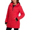 image:imageNautica Womens Stretch Puffer Jacket  Midweight Winter Coat with Detachable Hood Storm CuffsRose Coral