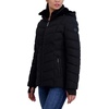 image:imageNautica Womens Stretch Puffer Jacket detachable Faux Fur Hood Midweight Waterresistant CoatBlacka