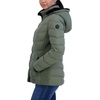image:imageNautica Womens Stretch Puffer Jacket detachable Faux Fur Hood Midweight Waterresistant CoatGreen Sage