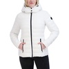 image:imageNautica Womens Stretch Puffer Jacket detachable Faux Fur Hood Midweight Waterresistant CoatWhite