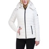 image:imageNautica Womens Stretch Puffer Jacket detachable Faux Fur Hood Midweight Waterresistant CoatWhite