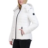 image:imageNautica Womens Stretch Puffer Jacket detachable Faux Fur Hood Midweight Waterresistant CoatWhite