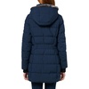 image:imageNautica Womens Stretch Puffer JacketFaux FurLined Hood  Wind amp WaterResistant Winter CoatNavy Seas