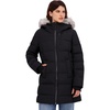 image:imageNautica Womens Heavyweight Puffer JacketFaux FurLined Hood Wind amp WaterResistant Winter CoatBlack
