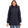 image:imageNautica Womens Mist Heavyweight Winter Coat Puffer Jacket With Detachable Faux Fur HoodNavy Seas