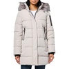 image:imageNautica Womens Soft Mist Heavyweight Puffer Coat Winter Jacket With Detachable Faux Fur HoodLimestone
