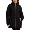image:imageNautica Womens Stretch Puffer Jacket  Midweight Winter Coat with Detachable Hood Storm CuffsOnyx
