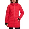 image:imageNautica Womens Stretch Puffer Jacket  Midweight Winter Coat with Detachable Hood Storm CuffsRose Coral