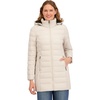 image:imageNautica Womens Stretch Puffer Jacket Faux Fur Lined Hood Wind amp Waterresistant Winter CoatLimestone