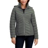 image:imageNautica Womens Stretch Puffer Jacket detachable Faux Fur Hood Midweight Waterresistant CoatMoss