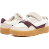 image:imageNautica Kids Adjustable Strap Shoes  Comfortable Casual Sneakers for Boys and Girls Toddlers amp Little KidsWhite Burgundy Gum