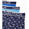 image:imageNautica Mens 3Pack Classic Cotton Stretch Boxer BriefsAero BlueSea CobaltAnchor Peacoat