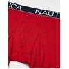 image:imageNautica Mens 3Pack Classic Cotton Stretch Boxer BriefsSea CobaltPeacoatSail Print Nautica Red