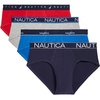 image:imageNautica Mens 4 Pack Limited Edition Cotton Stretch BriefsNautica RedHeather GreyPro BluePeacoat  Assorted Wb