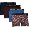 image:imageNautica Mens 4 Pack Micro Boxer BriefsPeacoatRoyal BurgundyMonaco BlueLight House Royal