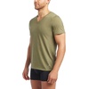 image:imageNautica Mens 3Pack Cotton VNeck TShirtBlackArmy Forest GreenSnow Heather