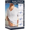 image:imageNautica Mens 4Pack Cotton Limited Edition VNeck TShirtsWhite  Nautica 05 Logo