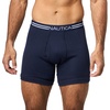 image:imageNautica Mens Classic Cotton 3Pack Boxer BriefsPeacoatHeather GreyStripe 2 White