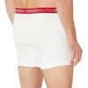 image:imageNautica Mens Classic Cotton 4pack Boxer BriefsWhite PeacoatJolly GreenNautica RedTidal Green Waistbands