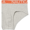 image:imageNautica Mens Classic Cotton Stretch 3Pack BriefsHeather Grey  OrangePro BlueGreen Waistband