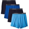 image:imageNautica Mens 4 Pack Classic Cotton Loose Knit BoxersPeacoatAero BlueSea Cobalt 4 Pack