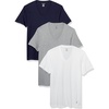 image:imageNautica Mens Cotton VNeck 3Pack TShirtsWhitePeacoatHeather Grey  3 Pack